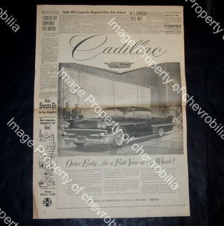 1958 Cadillac Sedan De Ville 13x19 " Newspaper Ad Deville 60 Special 58