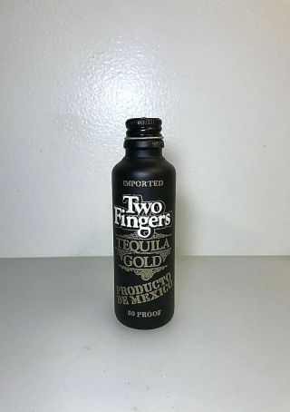 Miniature Liquor Bottle: Two Fingers,  Tequila Gold,  Mexico; 1970 