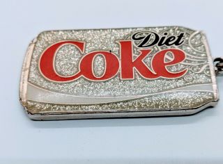 Vintage Diet Coke Can Logo Collectible Keychain Key Fob Ring Advertising Promo