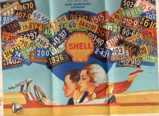 1932 Shell Gasoline Road Map Of Maine