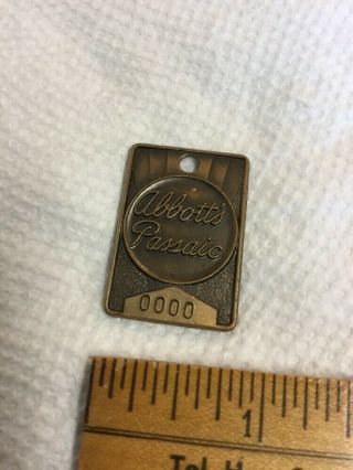 Antique Vtg Key Fob Charge Coin Abbott 