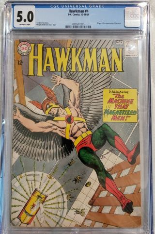 Hawkman (1st Series) 4 1964 Cgc 5.  0 1st Appearance Zatanna