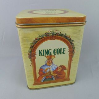 King Cole Tea Tin 125 Year Anniversary Canister 1867 - 1992 Brunswick Empty