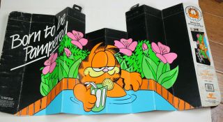 Vtg Garfield Auto Sun Shield Shade Screen 1978 Cardboard Born To Be Pampered