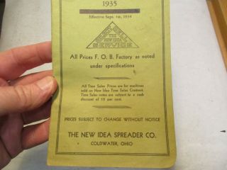 1934 Idea Spreader Farm Equipment Sales Brochure that is in good shape 3