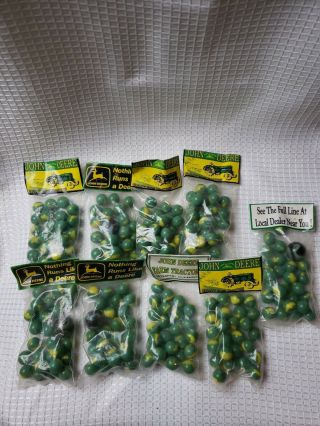 9 Collectible Bags Of Prepackaged John Deere Farm Tractor Marbles - Moline,  Il
