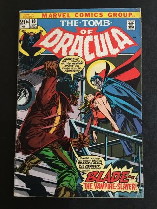 Tomb Of Dracula 10 (jul 1973,  Marvel) First Appearance Of Blade.