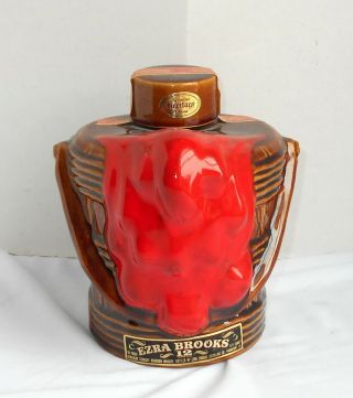 Ezra Brooks Bucket Of Blood Saloon Virginia City 1970 Porcelain Decantr Bottle