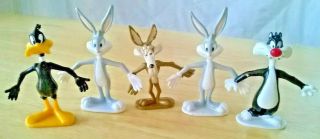 Russell Stover 1996 Looney Tunes Figures Bugs Daffy Sylvester Cat Wile E Coyote