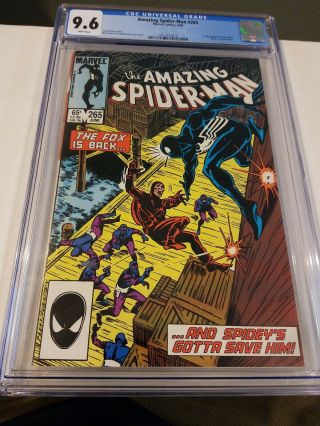 Spiderman 265 (1985) Key 1st Appearance Silver Sable Cgc 9.  6