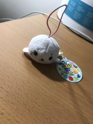 Amuse Puchimaru Baby Seal Mini Plush Stuffed Phone Strap Keychain USA Seller 2