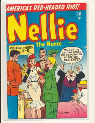 Nellie The Nurse 28 - Mr.  Nexdoor By Kurtzman G/vg Cond.  Water Damage