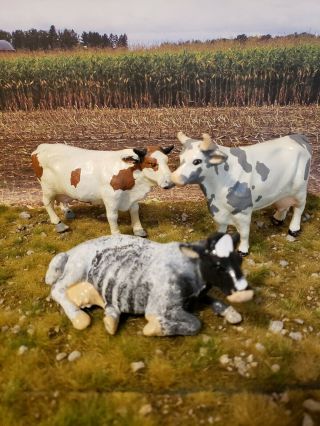 Schleich Hartland Blue Roan Red Holstein Cow.  Custom Painted