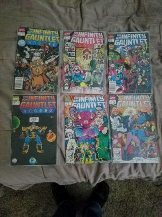 Marvel Infinity Gauntlet 1 - 6 Avengers 1991.