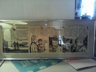Vintage Milton Caniff Newspaper Art Comic Strip Framed Terry N The.