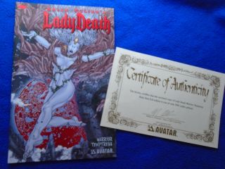 Lady Death Warrior Temptress Ruby Red Foil Edition Ltd.  To 500 Copies 2003