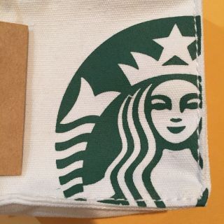 NWT Starbucks White Mini Canvas Tote Bag,  Gift Card Holder 2