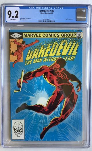 Daredevil 185 Cgc 9.  2 Frank Miller Kingpin Appearance (1982) Hard To Find