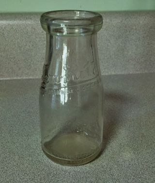 Vintage Serv - Rite 1/2 Pint Milk Bottle Bottled By Midland