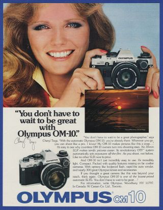 Vintage 1982 Olympus Om 10 35mm Slr Film Camera Photography Print Ad 80 