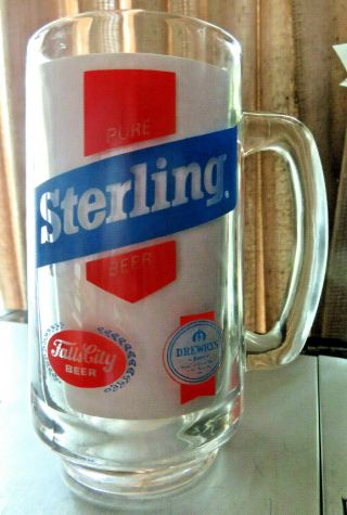 Sterling Beer Glass Mug 1988 Back Home Again Cook 