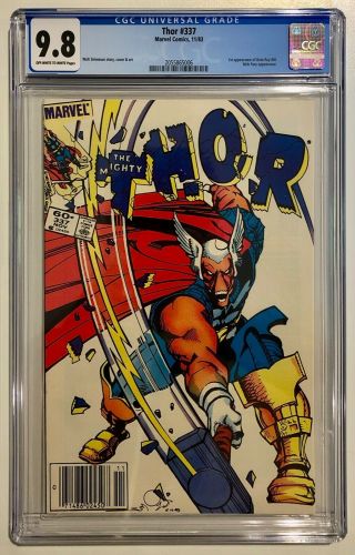 Thor 337 Cgc 9.  8,  1st Appearance Of Beta Ray Bill,  Newsstand,  Nm/mt
