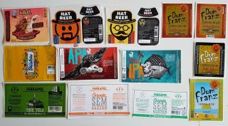Brasil Brazil Fish Candle Eagle 13 Labels Rom Craft Breweries Set No 6