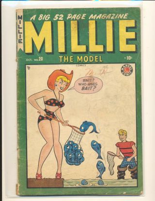 Millie The Model 20 Fair Cond.  Bottom Staple Detached.