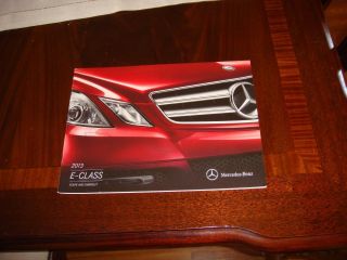 2013 Mercedes Benz E - Class Coupe And Cabriolet Brochure
