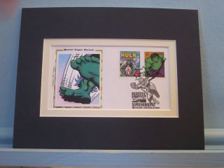 Marvel Comics Hero - The Incredible Hulk And First Day Cover Of His Own Stamp