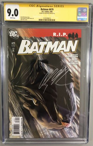 Batman 679 Cgc Ss 9.  0 Signed By Alex Ross R.  I.  P Batman Awesome Cover