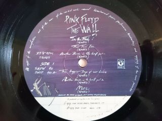 PINK FLOYD THE WALL HARVEST SHDW 411 DAVE GILMOUR ROGER WATERS GATEFOLD INNERS 3
