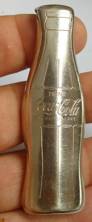 Vintage Coca Cola Coke Soda Large Metal Pin Advertising Ad Old Bottle Deco Retro
