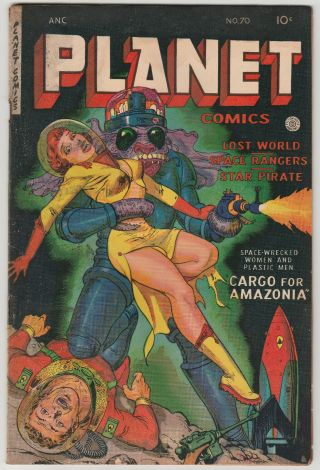 Classic Scarce Issue Planet Comics 70 1953 Good Girl Art Cvr.