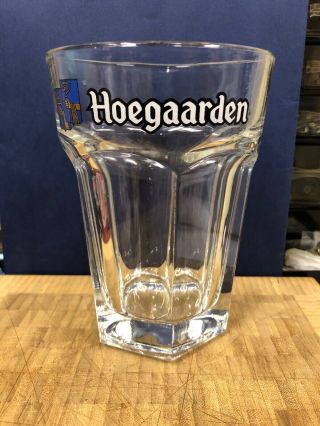 Hoegaarden Heavyweight 50 Cl Hexagon Beer Glass 0.  5l 1/2 Liter Barware Euc