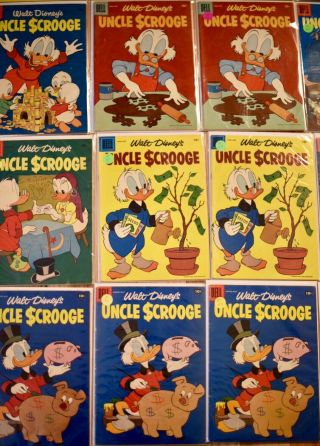 Uncle Scrooge comics 4 - 22 (2.  0 - 9.  2) Dell 1950’s 8