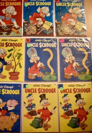 Uncle Scrooge comics 4 - 22 (2.  0 - 9.  2) Dell 1950’s 9