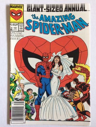 The Spider - Man Annual 21 (1987 Marvel Comics) Special Wedding Issue