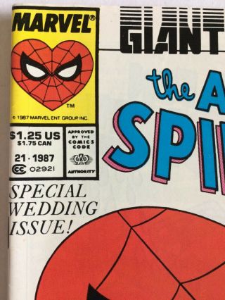 The Spider - Man Annual 21 (1987 Marvel Comics) Special Wedding Issue 2