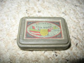 VINTAGE SMALL PACKER ' S TAR SOAP EMPTY TIN,  2.  75 