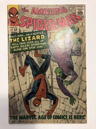 1963 Spider - Man 6 (vg,  4.  5? Cgc It) 1st Lizard - Major Spidey Key