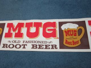 MUG ROOT BEER PAPER CORRUGATED 25 FOOT ROLL 1980 ' s ADVERTISEMENT SIGN PEPSI AD 3