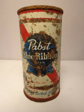 10oz.  PABST BLUE RIBBON FLAT TOP BEER CAN 111 - 39 MILWAUKEE WISCONSIN 3