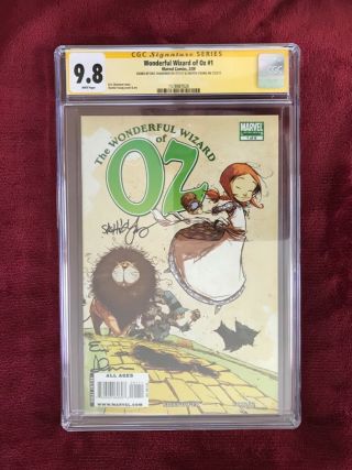 2x Signed Skottie Young The Wonderful Wizard Of Oz 1 Cgc 9.  6 Ss Baby Marvel 9.  8