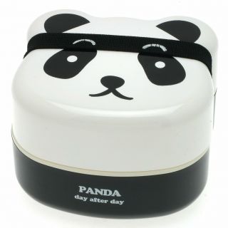 Kotobuki 280 - 129 2 - Tiered Bento Box,  Panda Face