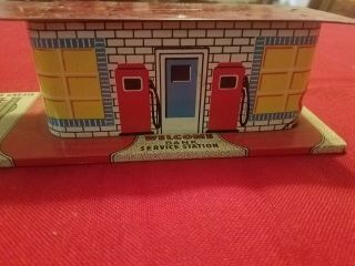 1950s 1960s Tin Metal Gas Service Station Bank Toy 2
