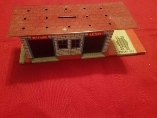 1950s 1960s Tin Metal Gas Service Station Bank Toy 5