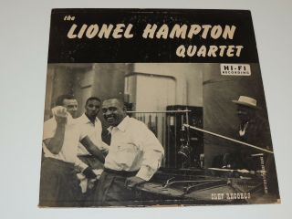 The Lionel Hampton Quartet Lp Record Clef Mg C - 611 Mono Jazz Post Bop Swing 1954