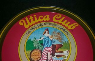 Vintage Utica Club Pilsner Lager Beer Utica NY Tin Serving Tray 2