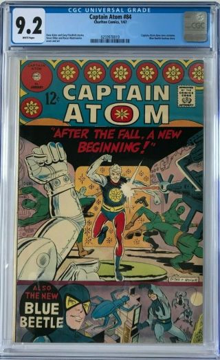 Captain Atom 84 Cgc 9.  2 White Pages 1st Captain Atom Dons Costume Key L@@k